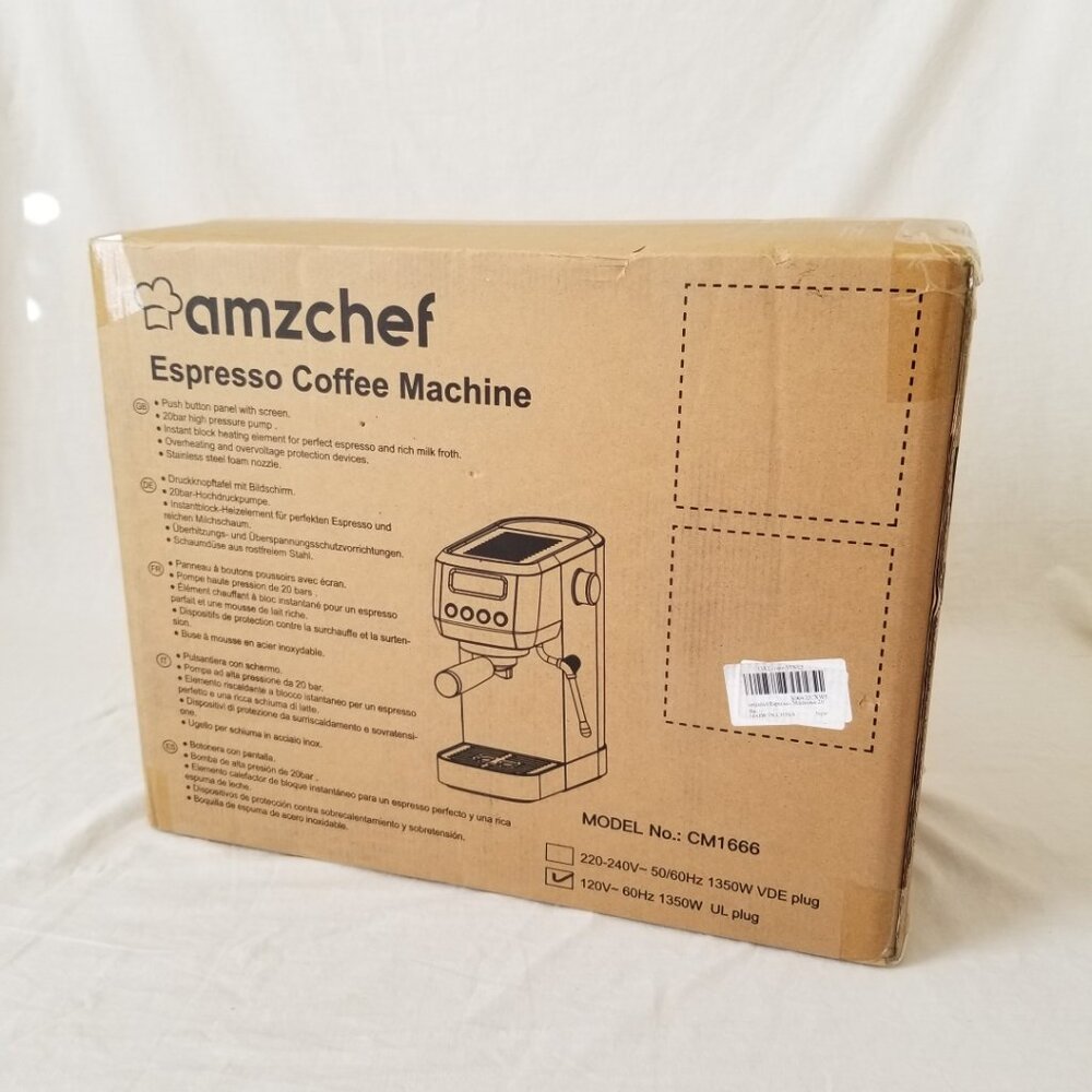 New in Box! Espresso Machine - 20bar, Milk Frother, LCD Control Panel, Adj. Temp - Picture 8 of 16